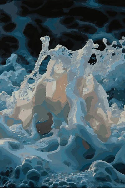 Wave And Foam by Marco Barberio framed wall art