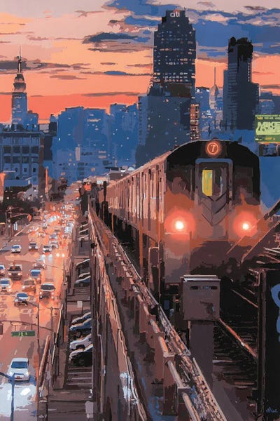 Moody Atmospheres: Nyc Sunset by Marco Barberio