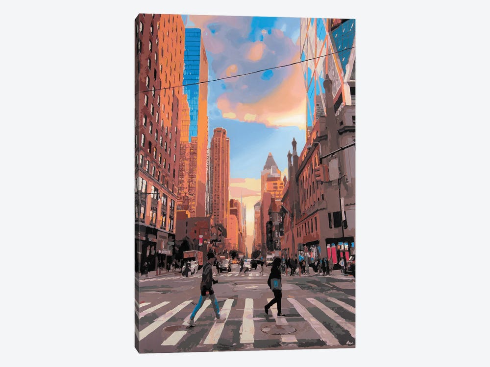 NYC Walk by Marco Barberio 1-piece Canvas Art Print