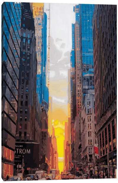 Manhattanhenge Canvas Art Print - Marco Barberio