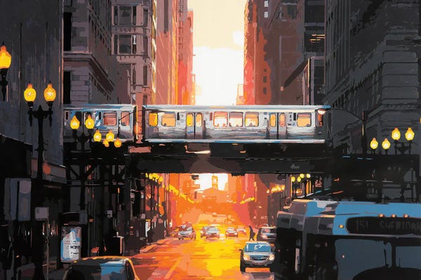 Places: Chicago Train by Marco Barberio
