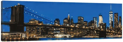 Brooklyn Blu Canvas Art Print - Brooklyn Bridge