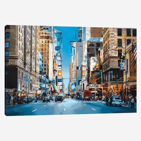 Broadway And 51st Canvas Print #RIO50} by Marco Barberio Canvas Art Print