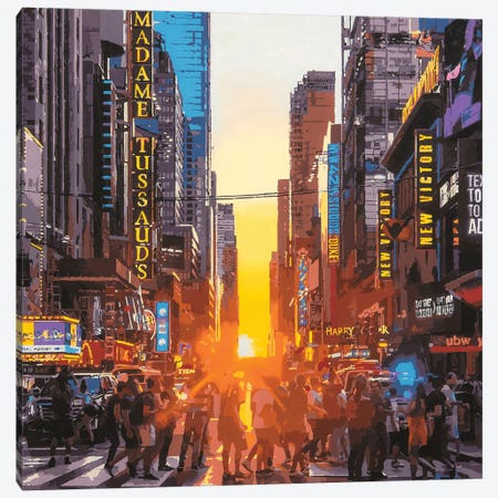Sunset NYC Canvas Print #RIO52} by Marco Barberio Art Print