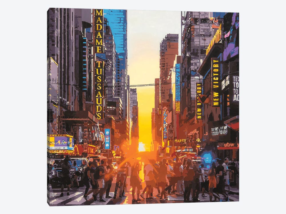 Sunset NYC by Marco Barberio 1-piece Canvas Art Print