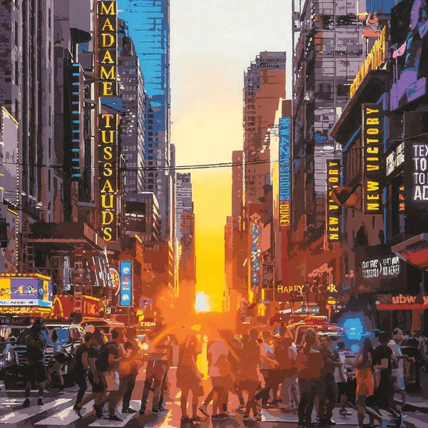 Times Square: Sunset NYC by Marco Barberio