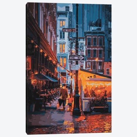 Howard Street - Father And Daughter Canvas Print #RIO53} by Marco Barberio Art Print