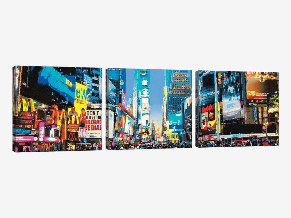 Times Square by Marco Barberio 3-piece Canvas Artwork