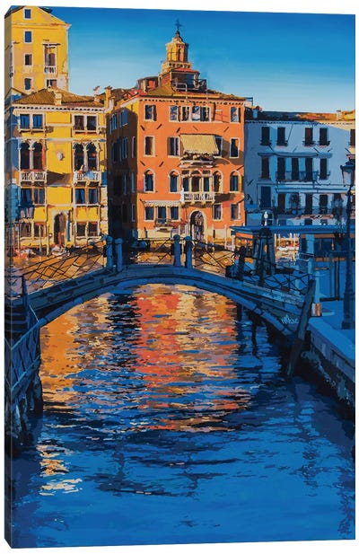 Venice Lagoon Canvas Art Print - I Can't Believe it's Not Digital