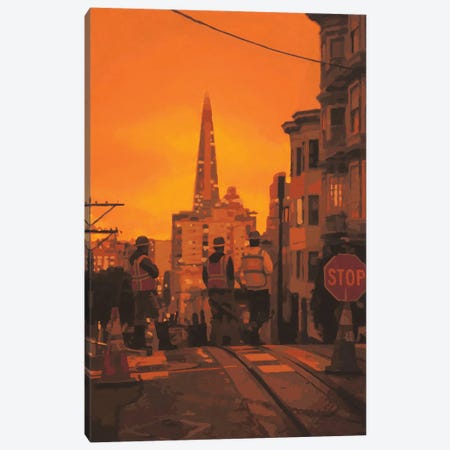 San Francisco Burn Canvas Print #RIO8} by Marco Barberio Canvas Art Print