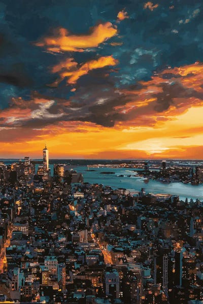 Marco Barberio: New York Sunset by Marco Barberio