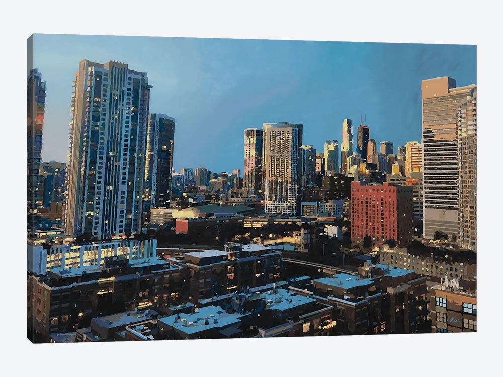 Chicago by Marco Barberio 1-piece Canvas Art