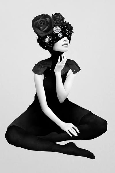 Black & White Florals: Paralyse(Matter&Air) by Ruben Ireland