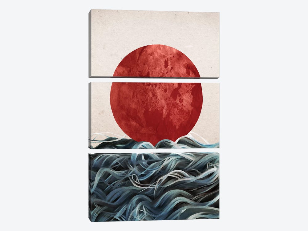 Sunrise In Japan by Ruben Ireland 3-piece Canvas Wall Art