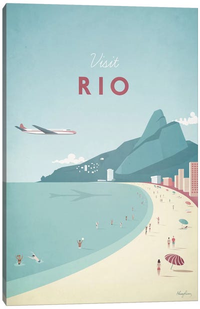 Rio Canvas Art Print - Dusty Pink