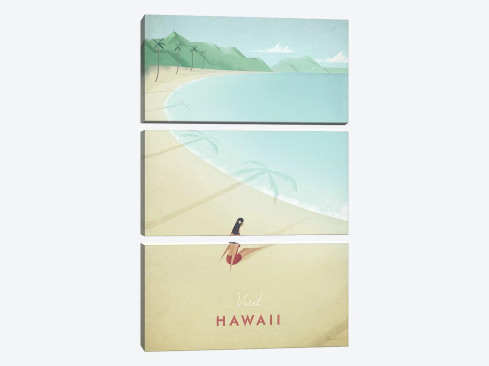 Hawaii by Henry Rivers 3-piece Canvas Art Print