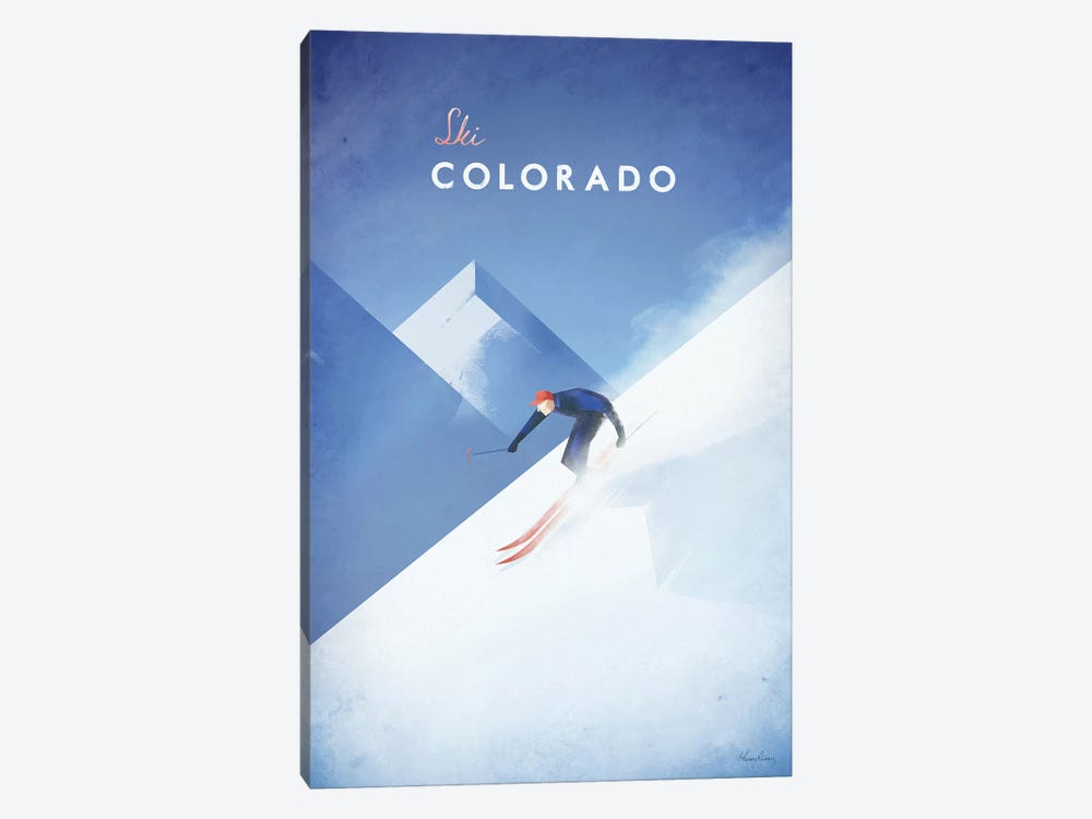 Ski Colorado by Henry Rivers 1-piece Art Print