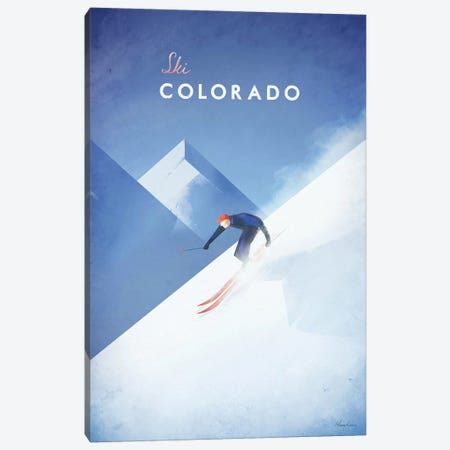 Ski Colorado Canvas Print #RIV17} by Henry Rivers Canvas Art Print