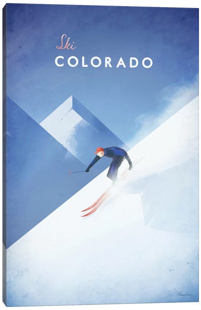 Ski Colorado Canvas Art Print - Colorado Art