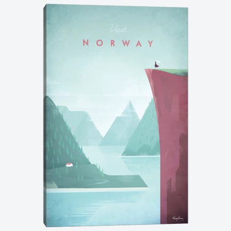 Visit Norway Canvas Print #RIV19} by Henry Rivers Canvas Artwork