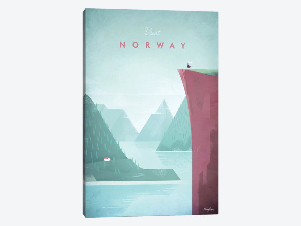 Visit Norway by Henry Rivers 1-piece Canvas Art Print