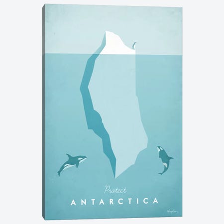 Antarctica Canvas Print #RIV1} by Henry Rivers Art Print