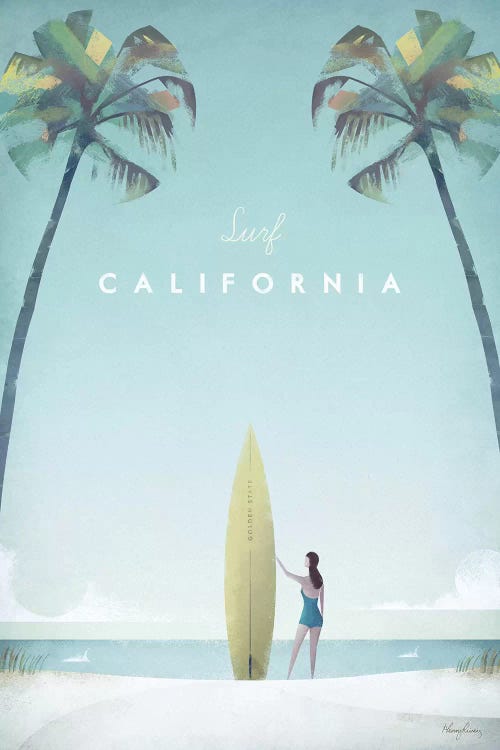 Surf California by Henry Rivers wall art