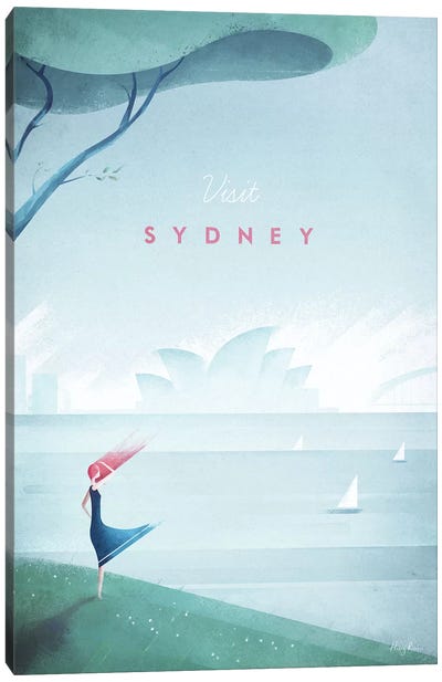 Sydney Canvas Art Print - Silhouette Art