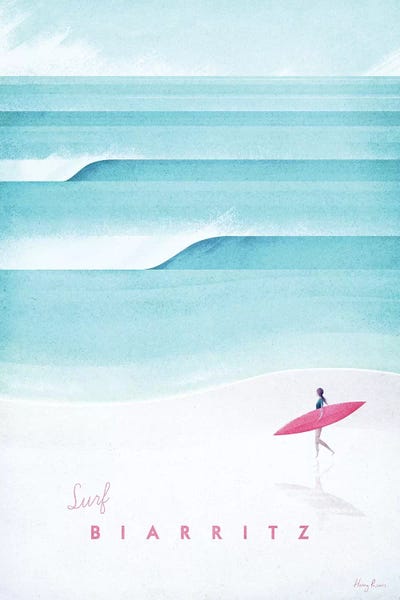 Large Coastal Art - Canvas Prints: Biarritz by Henry Rivers