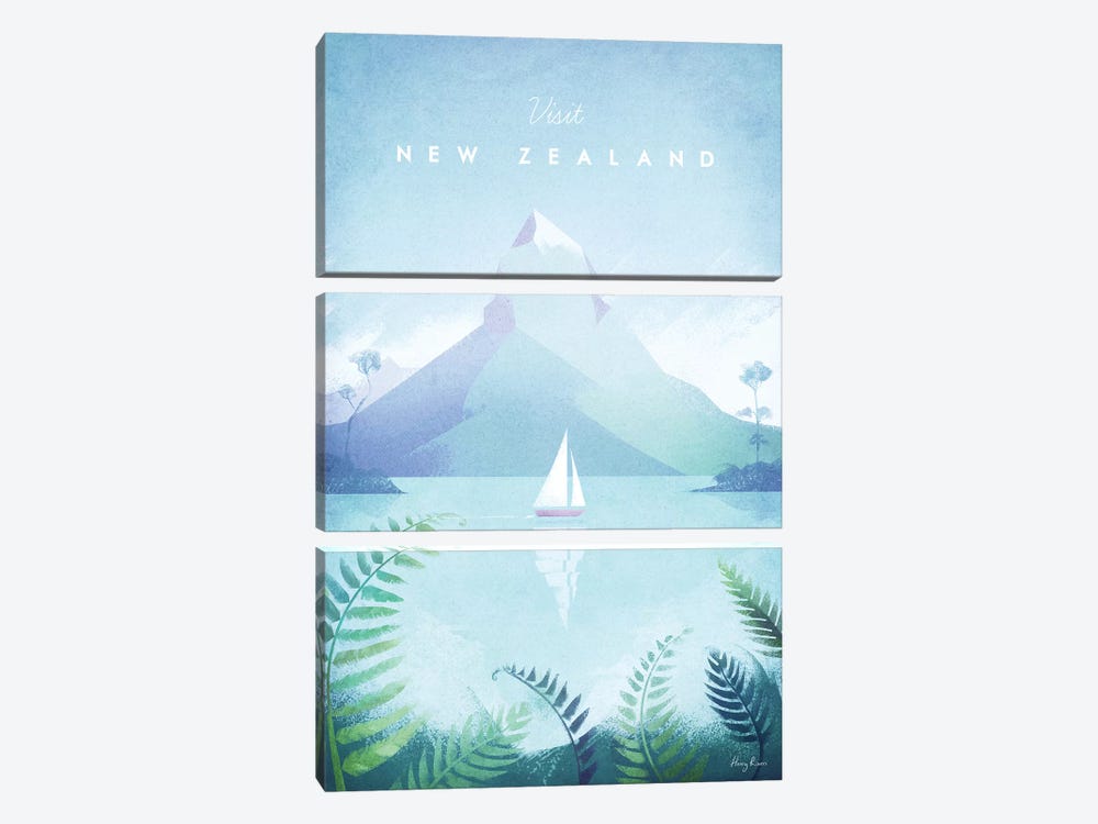 New Zealand by Henry Rivers 3-piece Canvas Art
