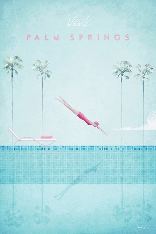 Palm Springs Travel Poster by Henry Rivers wall art