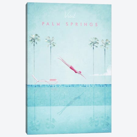 Palm Springs Travel Poster Canvas Print #RIV36} by Henry Rivers Art Print