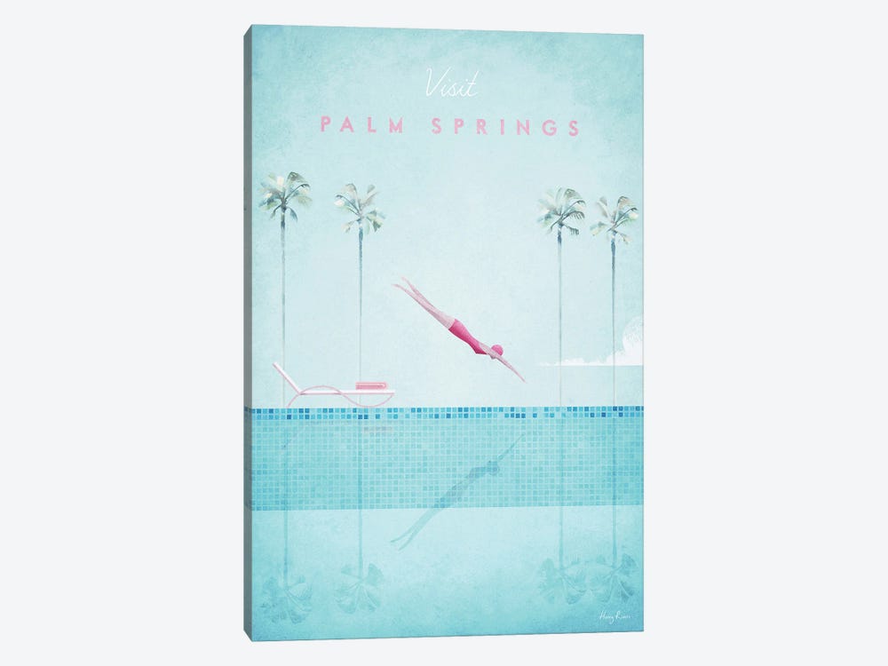 Palm Springs Travel Poster by Henry Rivers 1-piece Canvas Art
