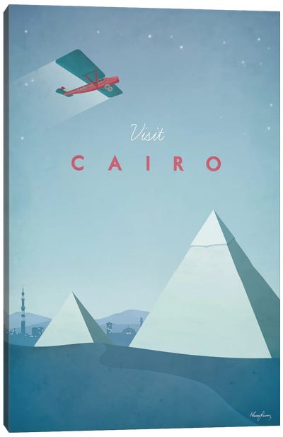 Cairo Canvas Art Print - Airplane Art