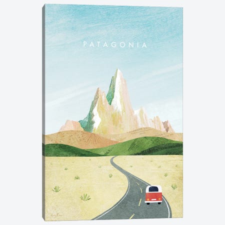 Patagonia Travel Poster Canvas Print #RIV40} by Henry Rivers Art Print