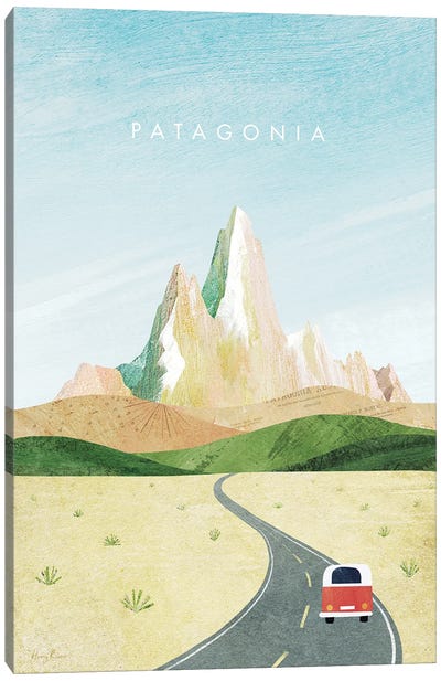 Patagonia Travel Poster Canvas Art Print - Henry Rivers