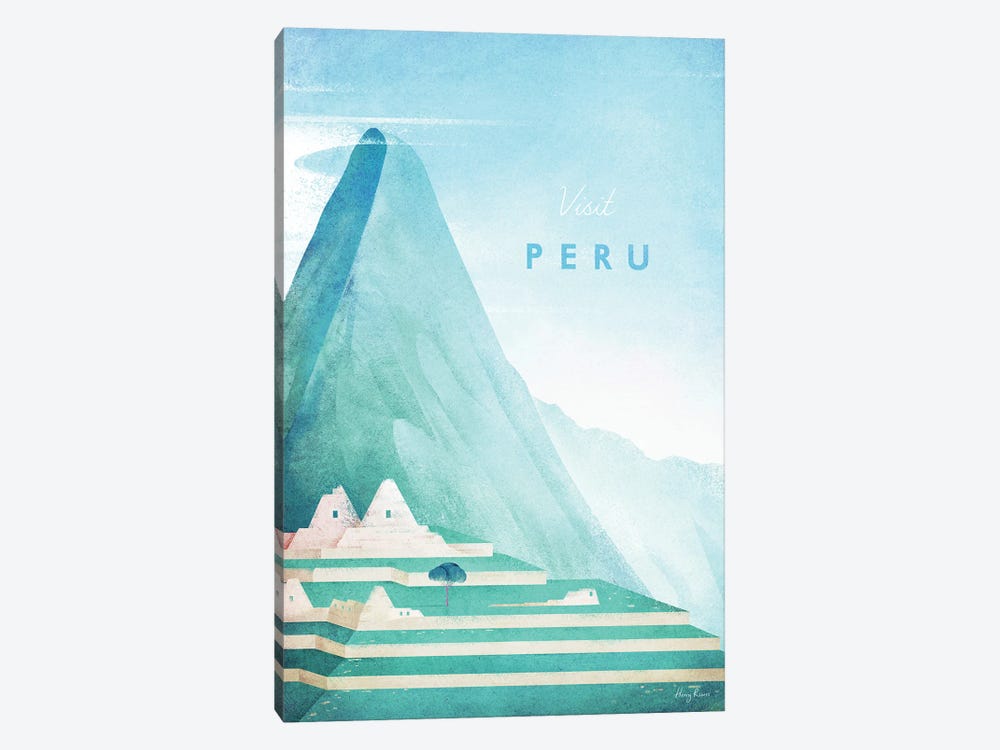 Peru Travel Poster by Henry Rivers 1-piece Canvas Artwork
