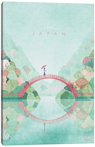Japan Fall Travel Poster Canvas Art Print - Henry Rivers