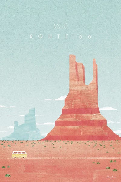 Henry Rivers: Route 66 Arizona Travel Poster by Henry Rivers