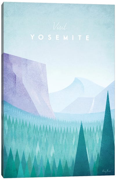 Yosemite National Park Travel Poster Canvas Art Print - Henry Rivers