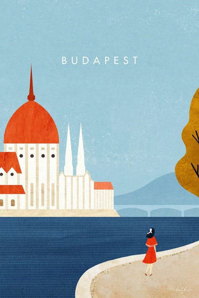 Hungary: Budapest, Hungary Travel Poster by Henry Rivers