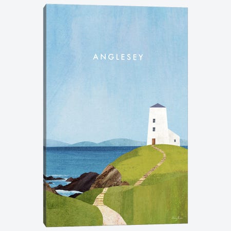 Anglesey, Wales Travel Poster Canvas Print #RIV54} by Henry Rivers Art Print