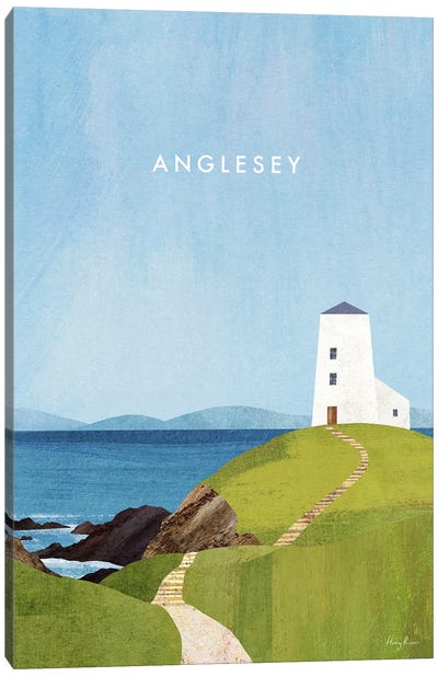 Anglesey, Wales Travel Poster Canvas Art Print - Henry Rivers