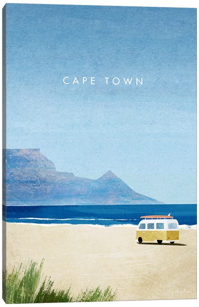 Cape Town, South Africa Travel Poster Canvas Art Print - Henry Rivers
