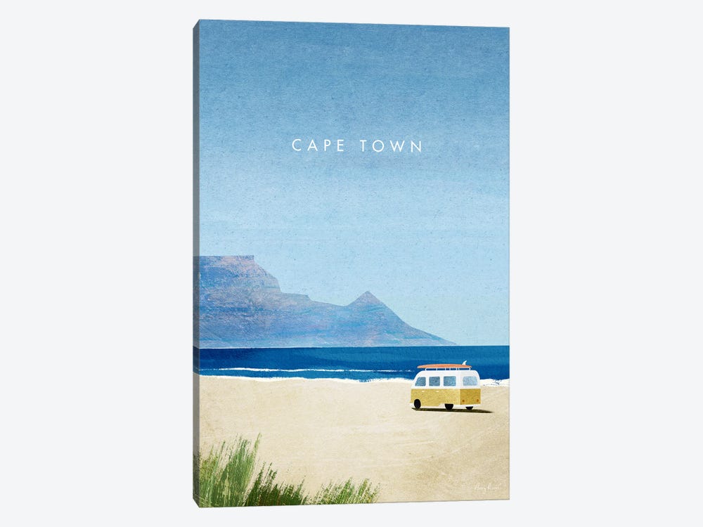 Cape Town, South Africa Travel Poster by Henry Rivers 1-piece Canvas Art