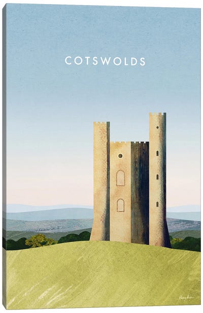Cotswolds, England Travel Poster Canvas Art Print