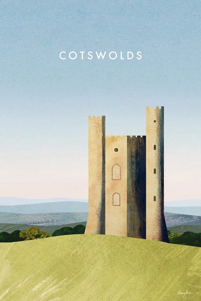 Castles & Palaces: Cotswolds, England Travel Poster by Henry Rivers