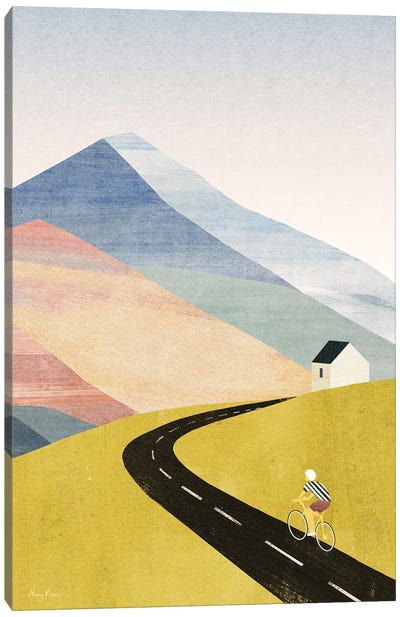 Cycling Home Canvas Art Print - Henry Rivers