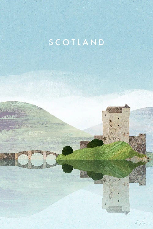 Scotland Travel Poster by Henry Rivers wall art