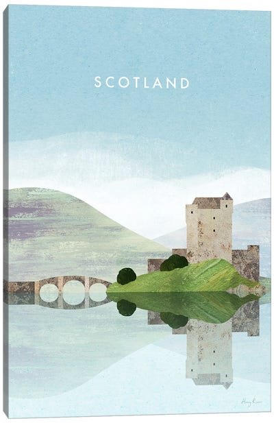 Scotland Travel Poster Canvas Art Print - Henry Rivers